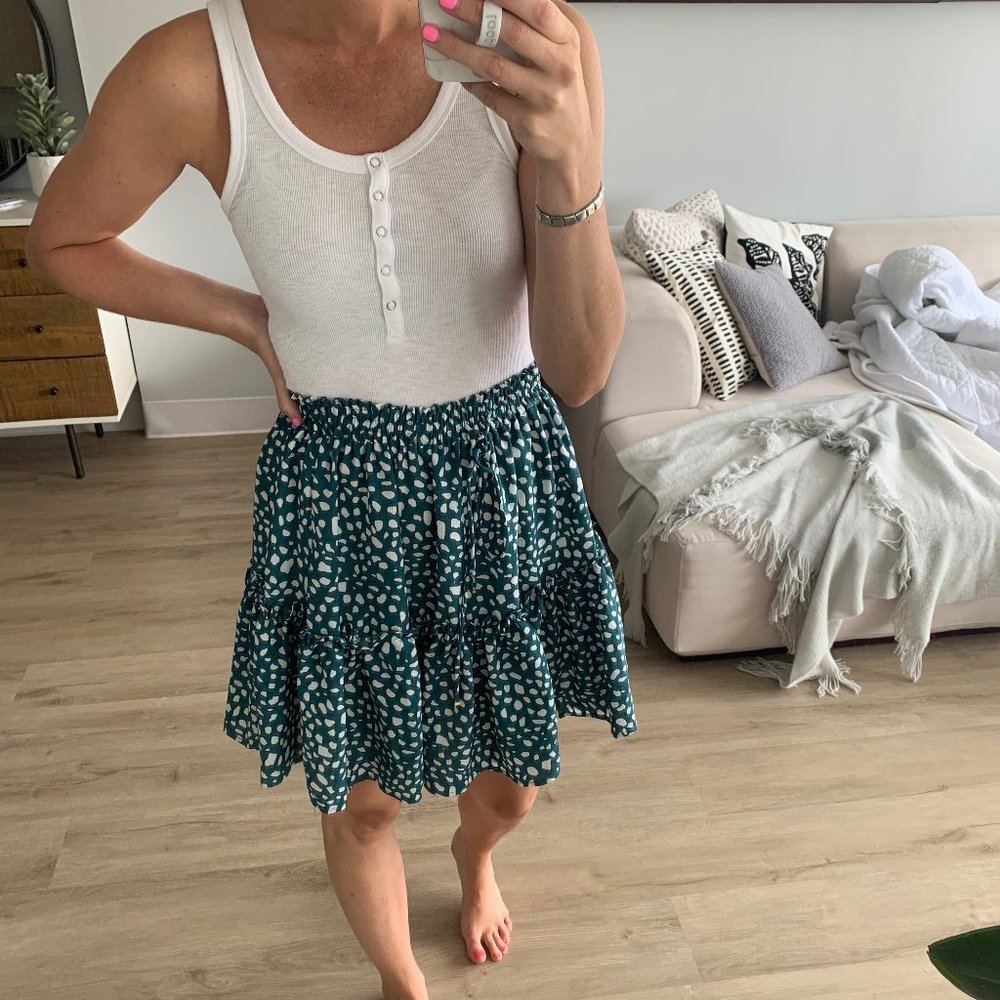 Green Polka Dot Skirt
